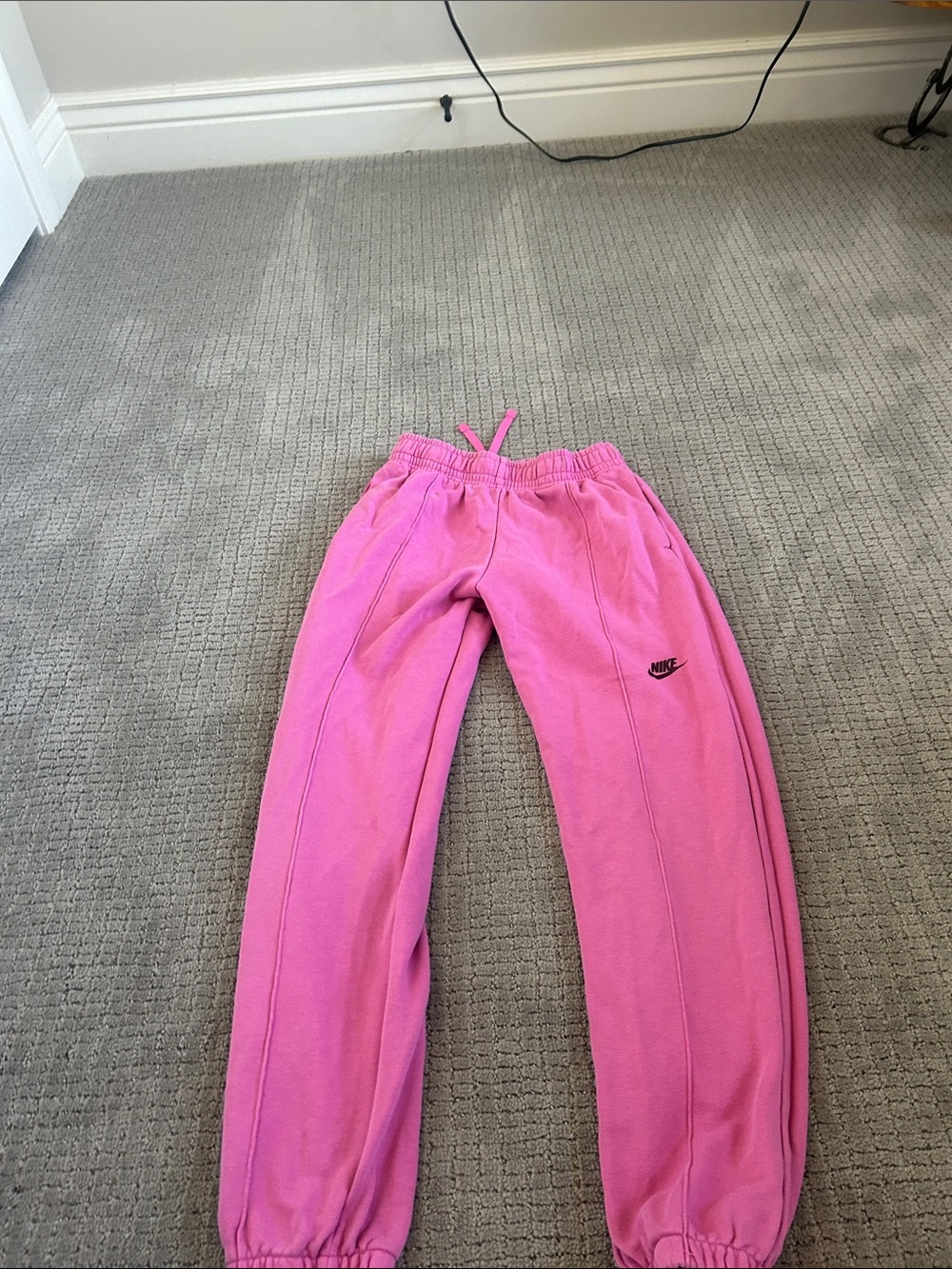 Nike Kids Bright Pink Sweatpants with Logo
